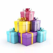 Colored gift boxes